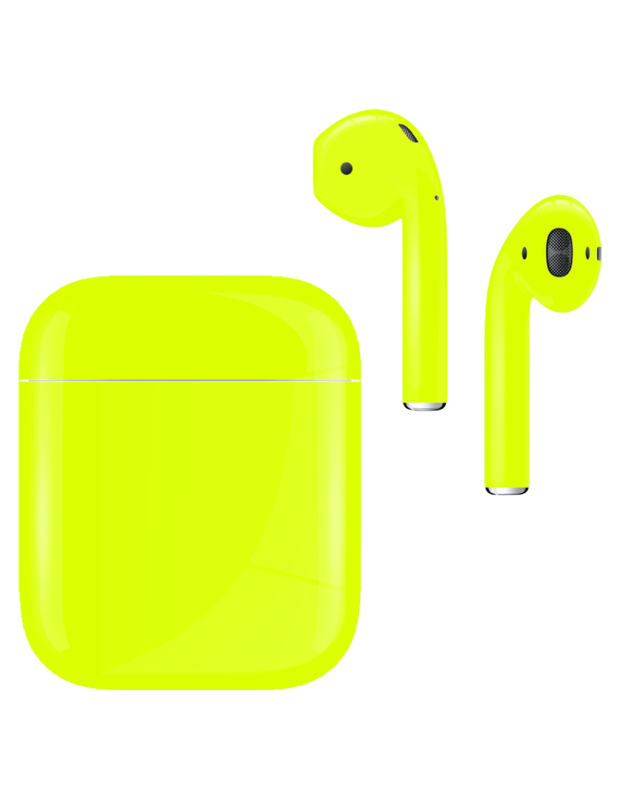 Caviar Customized Airpods 2nd Generation, Automotive Grade Scratch Resistant Paint Glossy Yellow